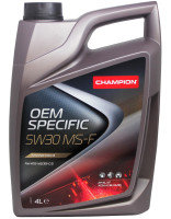 как выглядит масло моторное champion oem specific 5w30 ms-f 4л на фото