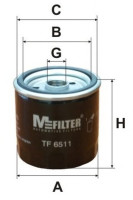 как выглядит m-filter фильтр масляный tf6513 на фото